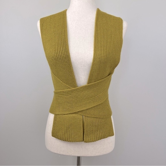 Anthropologie Maeve Multi Way Cross-Tie Wrap Vest Knit Top - Picture 4 of 9